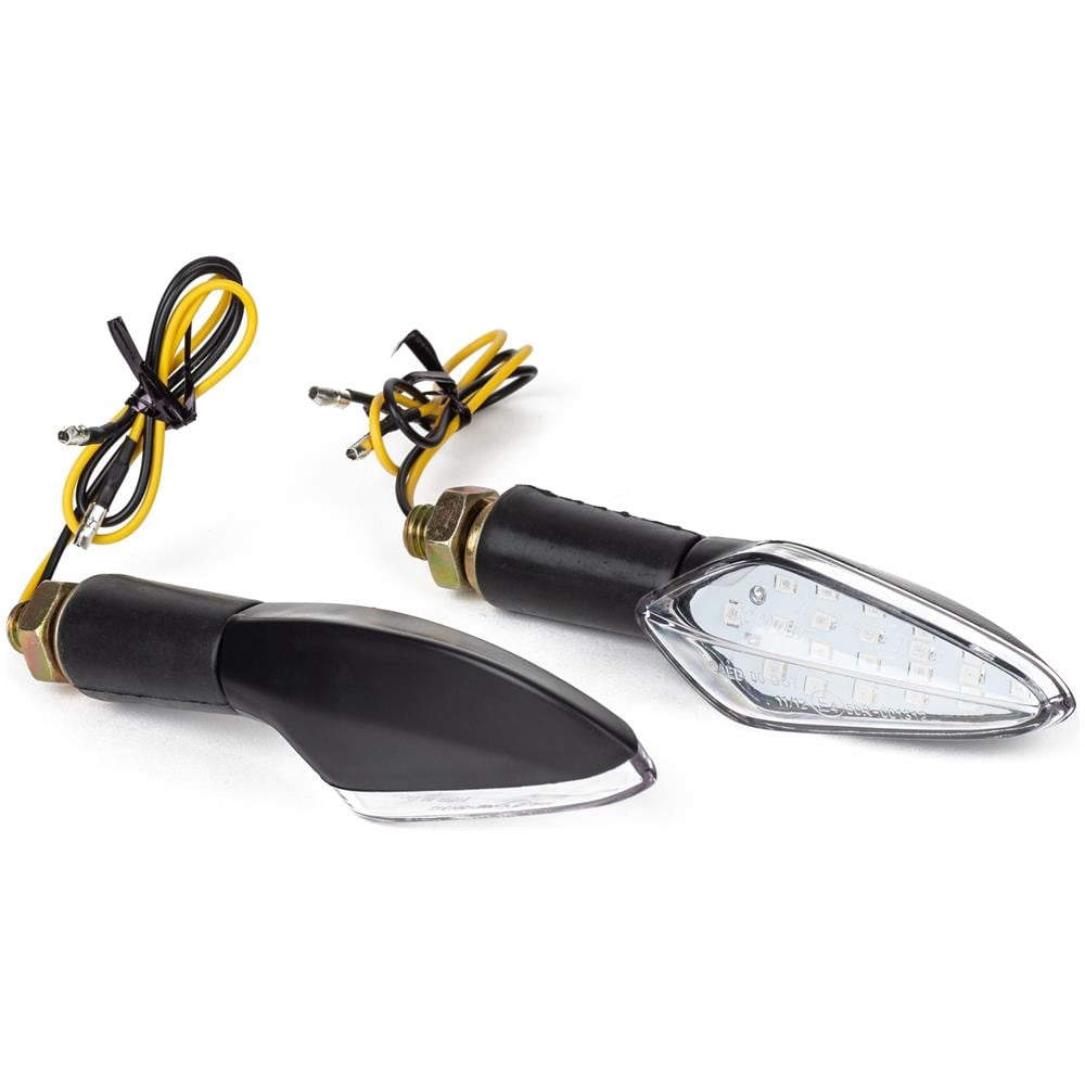 Design Indicatori Unico Frecce Universali Direzione Moto 12v Nero - Foto 2