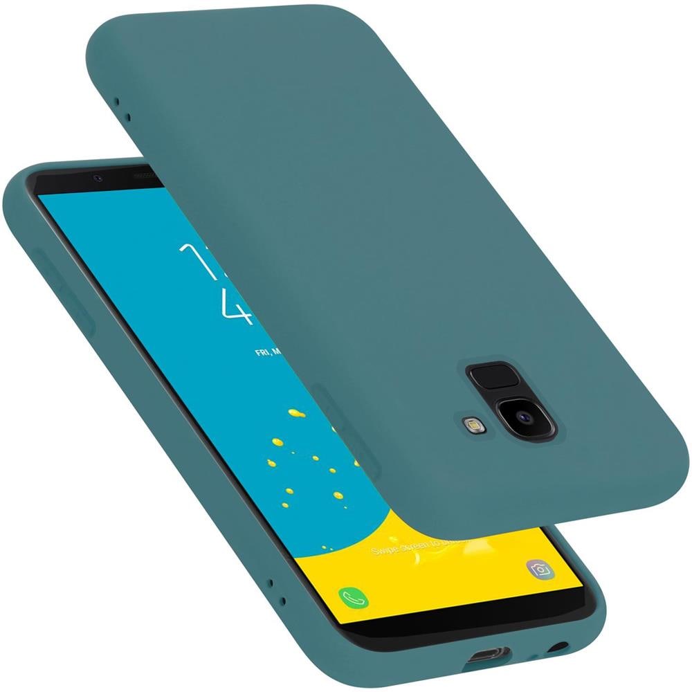 Custodia Compatibile Con Samsung Galaxy J6 2018 In Liquid Verde - Coperchio Protettivo In Silicone Tpu Flessibile - Foto 1