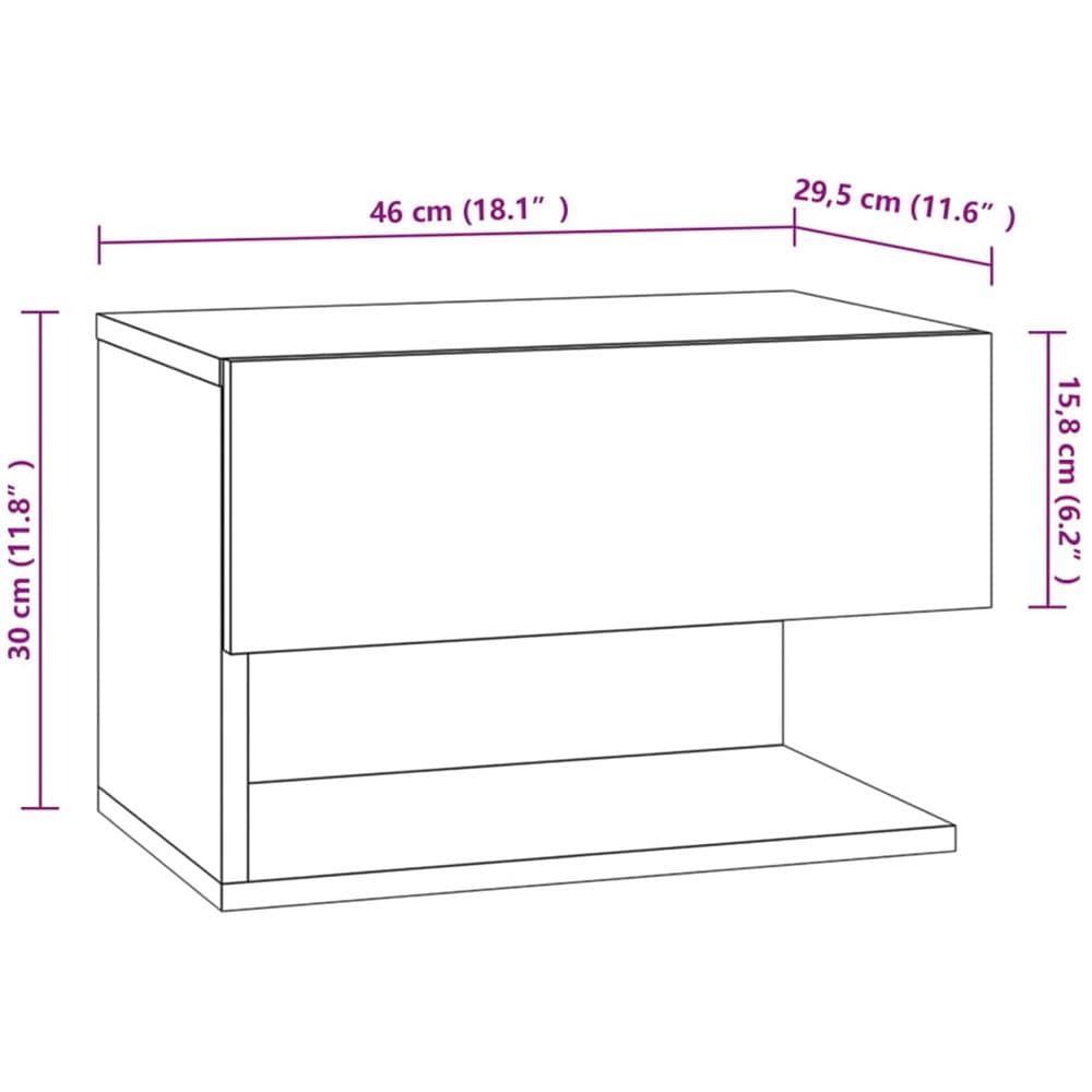 Comodino a Parete Bianco - Foto 7