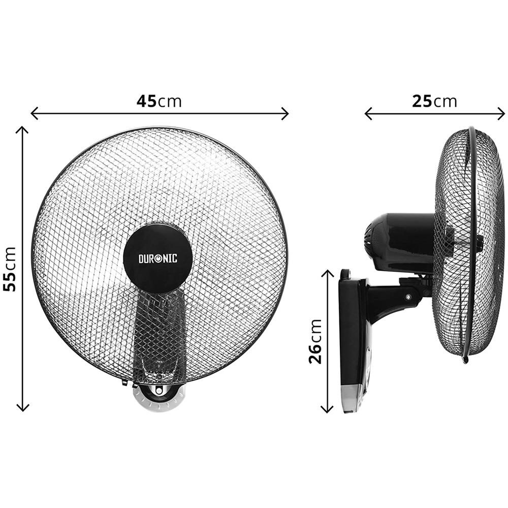 Fn55 Ventilatore Turbo Oscillante A Parete 60w - 5 Pale Ø 40 Cm - Telecomando 3 Velocità E Timer Integrato - Motore Potente E Silenzioso - Montaggio E Smontaggio Rapido - Foto 2