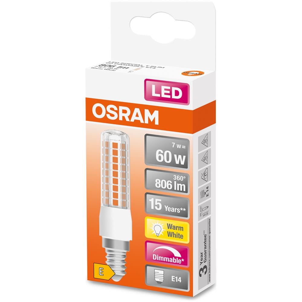 Led Special T Slim Dim / Lampada Led: E14, Dimmerabile, 7 W, 60 W Sostituzione Per, Chiaro, Warm White, 2700 K - Foto 2