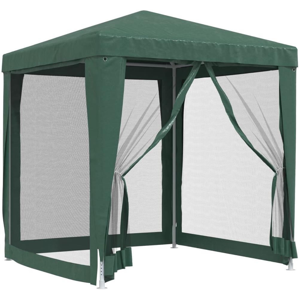 Tenda Per Feste Con 4 Pareti Laterali In Rete Verde 2x2 M Hdpe - Foto 2