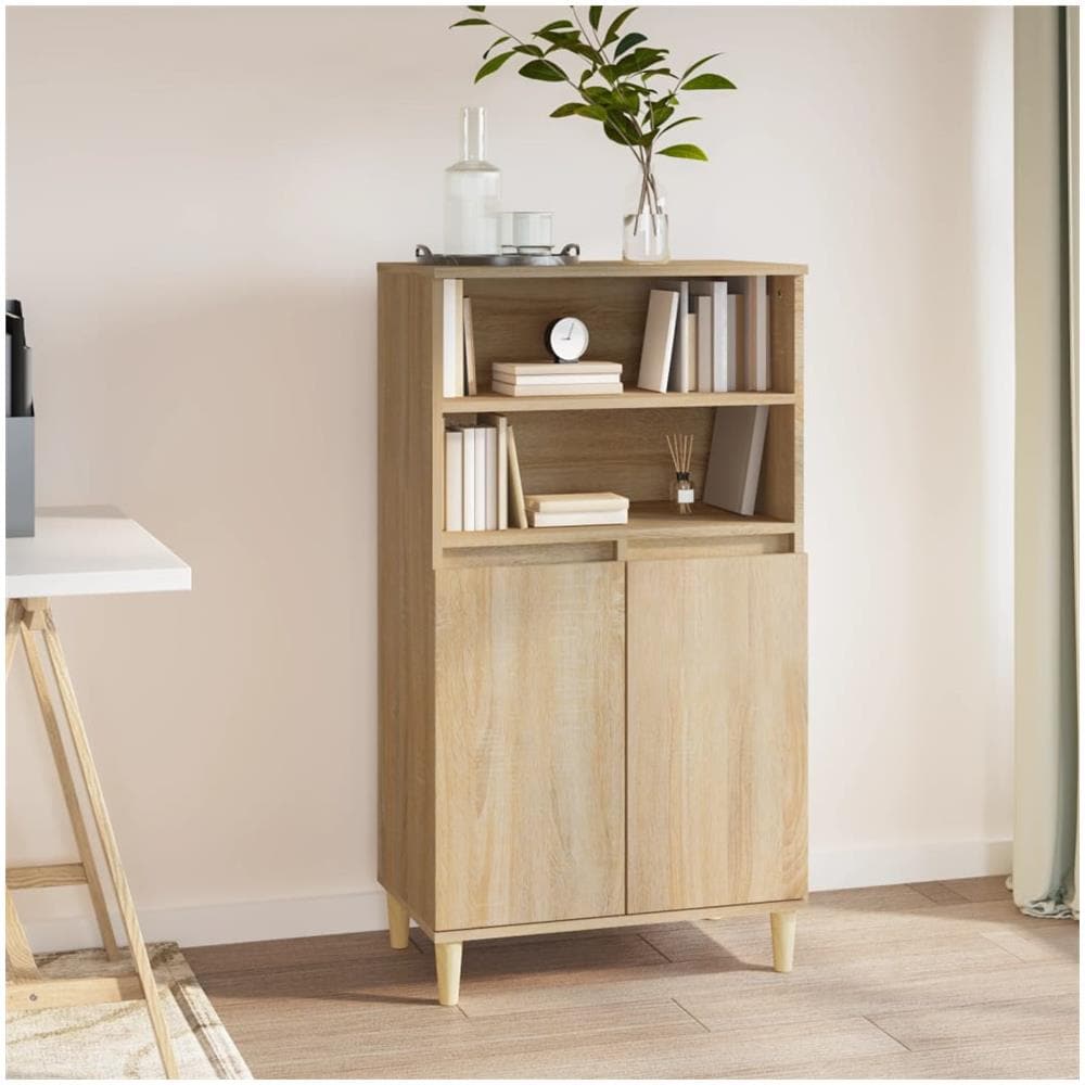 Credenza Rovere Sonoma 60x36x110 Cm In Legno Multistrato - Foto 1