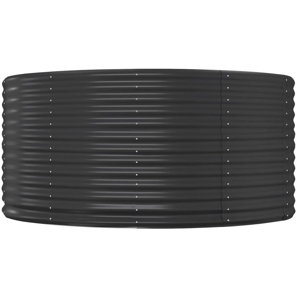 Letto Giardino Acciaio Vernice a Polvere 140x140x68cm Antracite - Foto 2