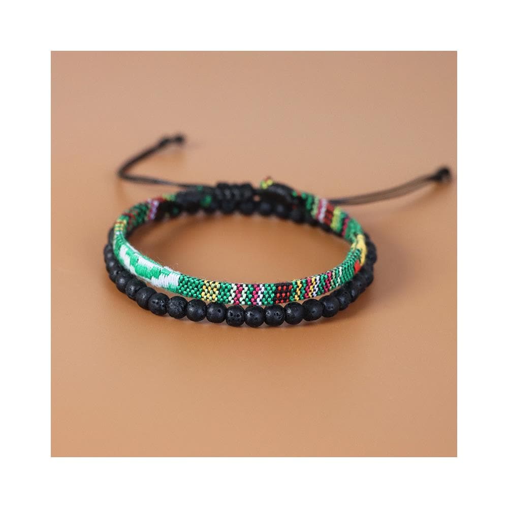 Bracciali Intrecciati 2 Pz Multicolor - Foto 2