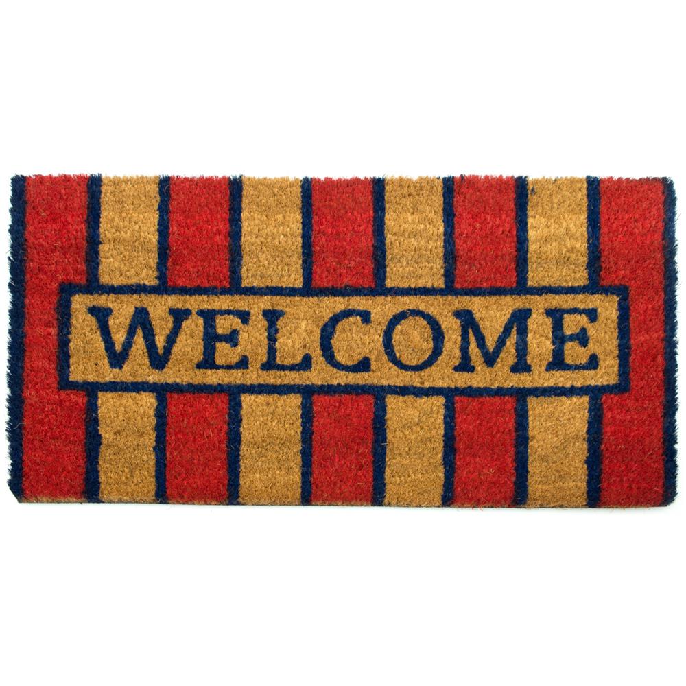 Zerbino Entrata Ingresso Esterno Antiscivolo Cocco Allegro Welcome Giallo Rosso - Foto 1