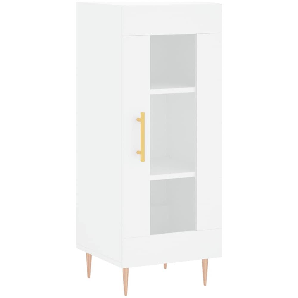 Credenza Bianca 34,5x34x90 Cm In Legno Multistrato - Foto 2