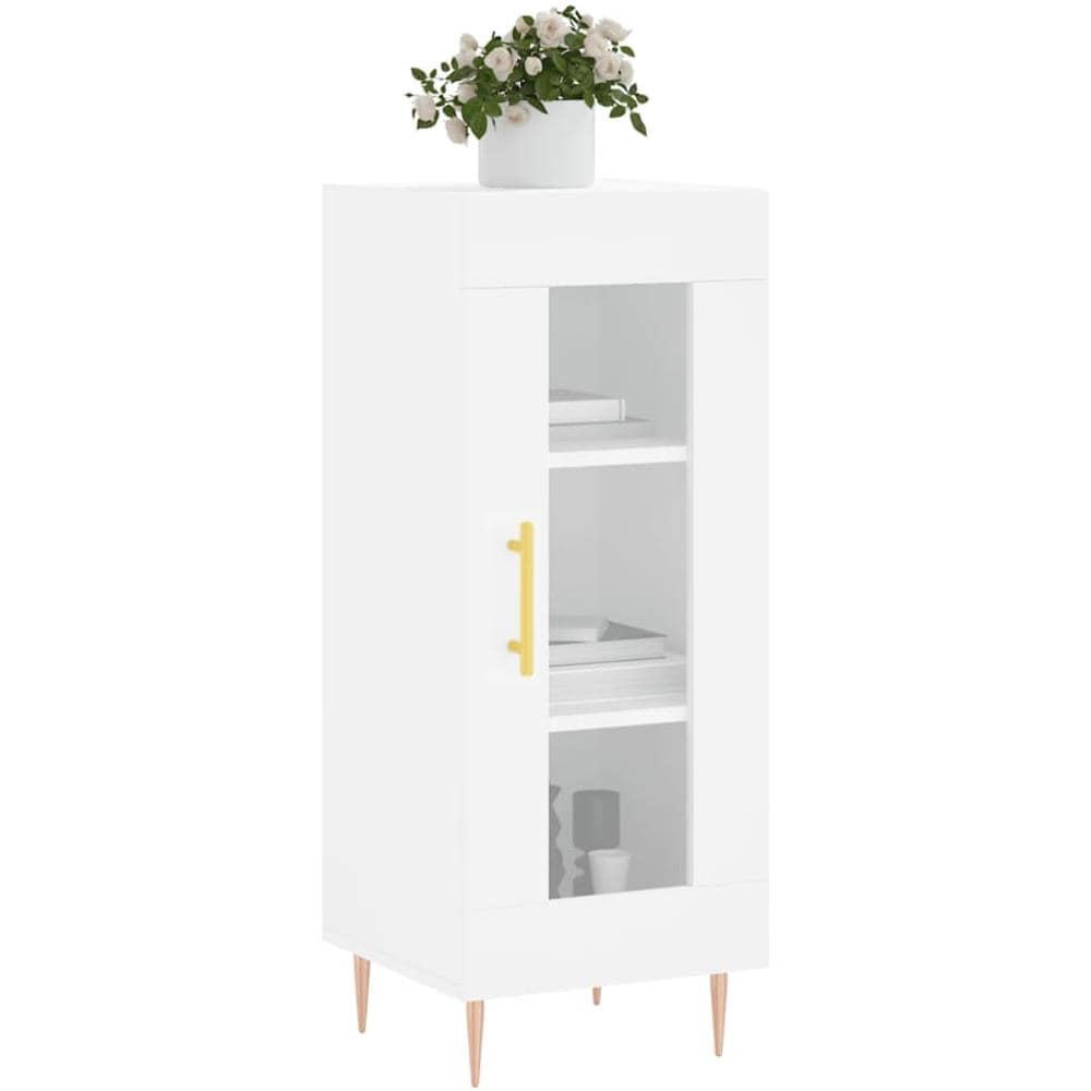 Credenza Bianca 34,5x34x90 Cm In Legno Multistrato - Foto 3