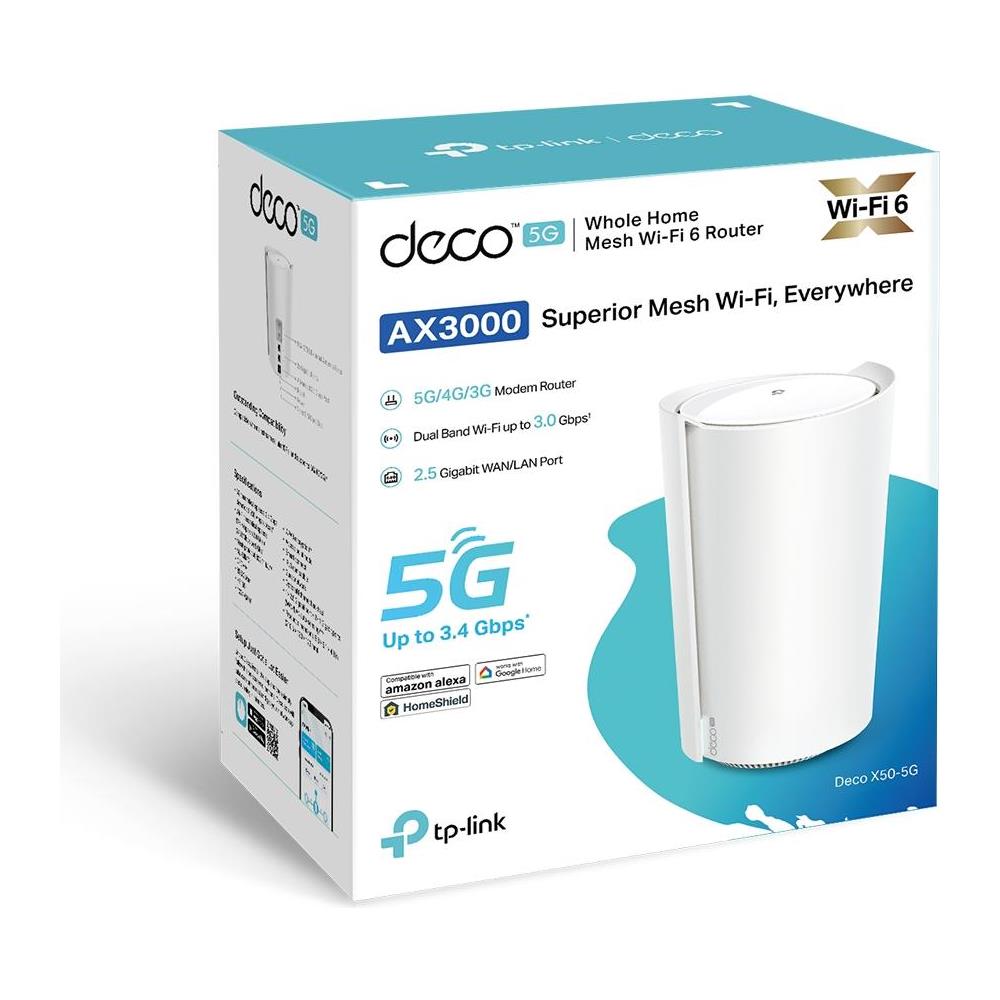 Router Wireless Deco X50-5G Dual-band (2.4 GHz / 5 GHz) Wi-Fi 6 (802.11ax) Colore Bianco - Foto 11