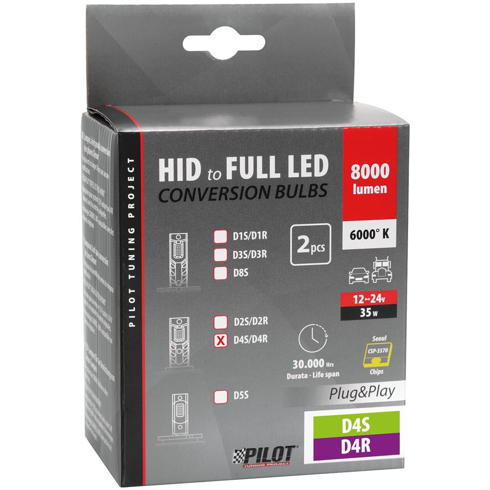 12-24v de A Led Per Conversione Fari Xenon - (d4s-d4r) - 35w - 2 Pz - Scatola - Foto 2