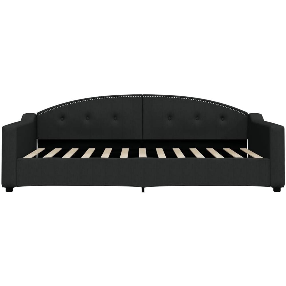 Letto Da Giorno Nero 100x200 Cm In Tessuto - Foto 2