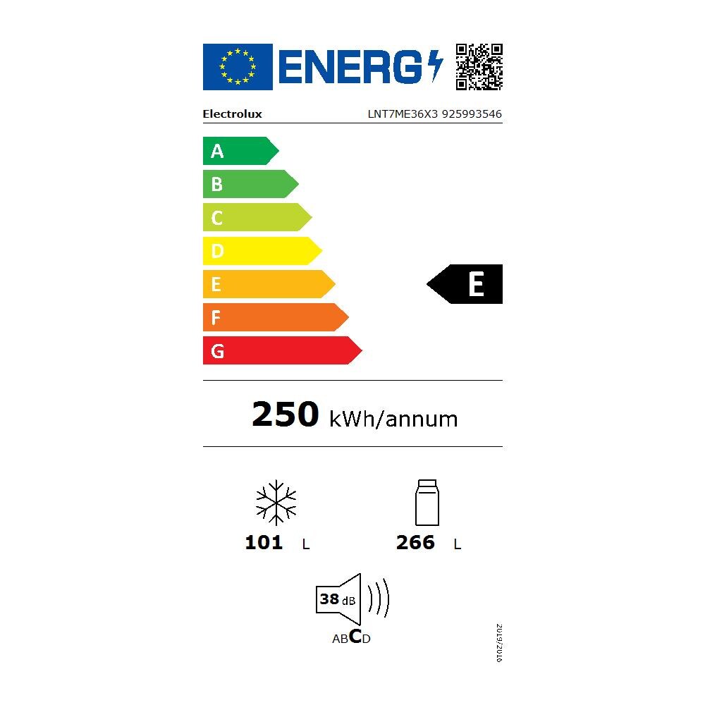 LNT7ME36X3 Libera installazione 366 L E Acciaio inox - Foto 3