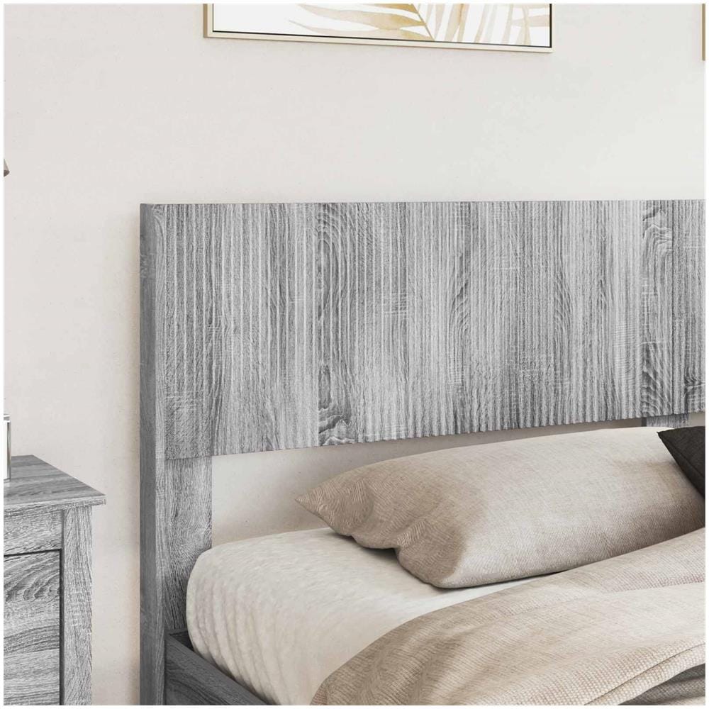 Struttura del letto con stoccaggio e testata Grigio Sonoma - Foto 2