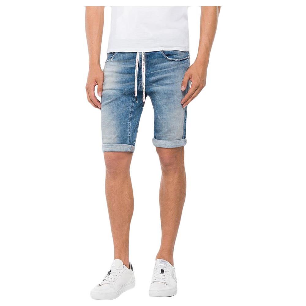 Pantaloni Replay 12 Oz Deep Blue Power Stretch Abbigliamento Uomo 28 - Foto 1