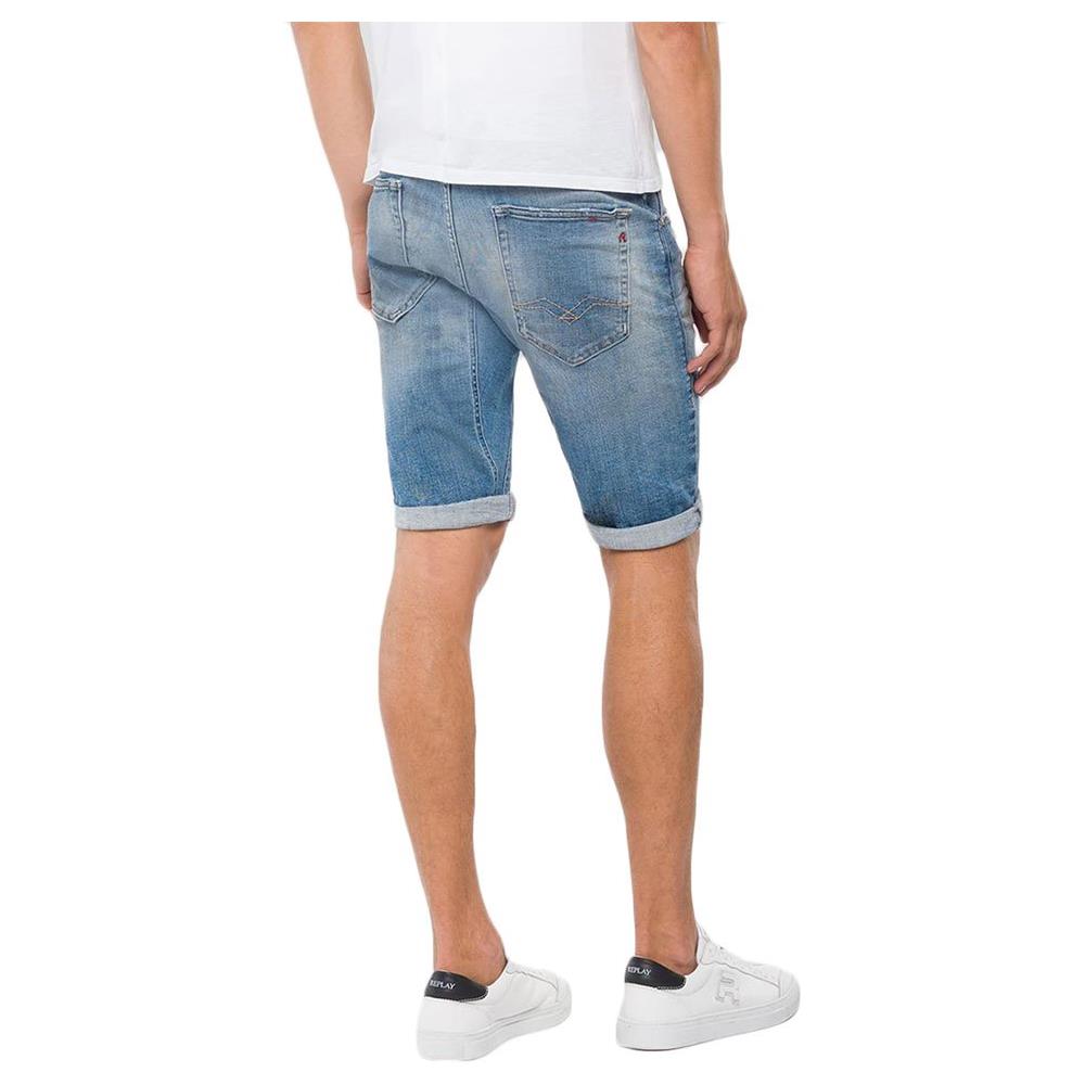 Pantaloni Replay 12 Oz Deep Blue Power Stretch Abbigliamento Uomo 28 - Foto 2