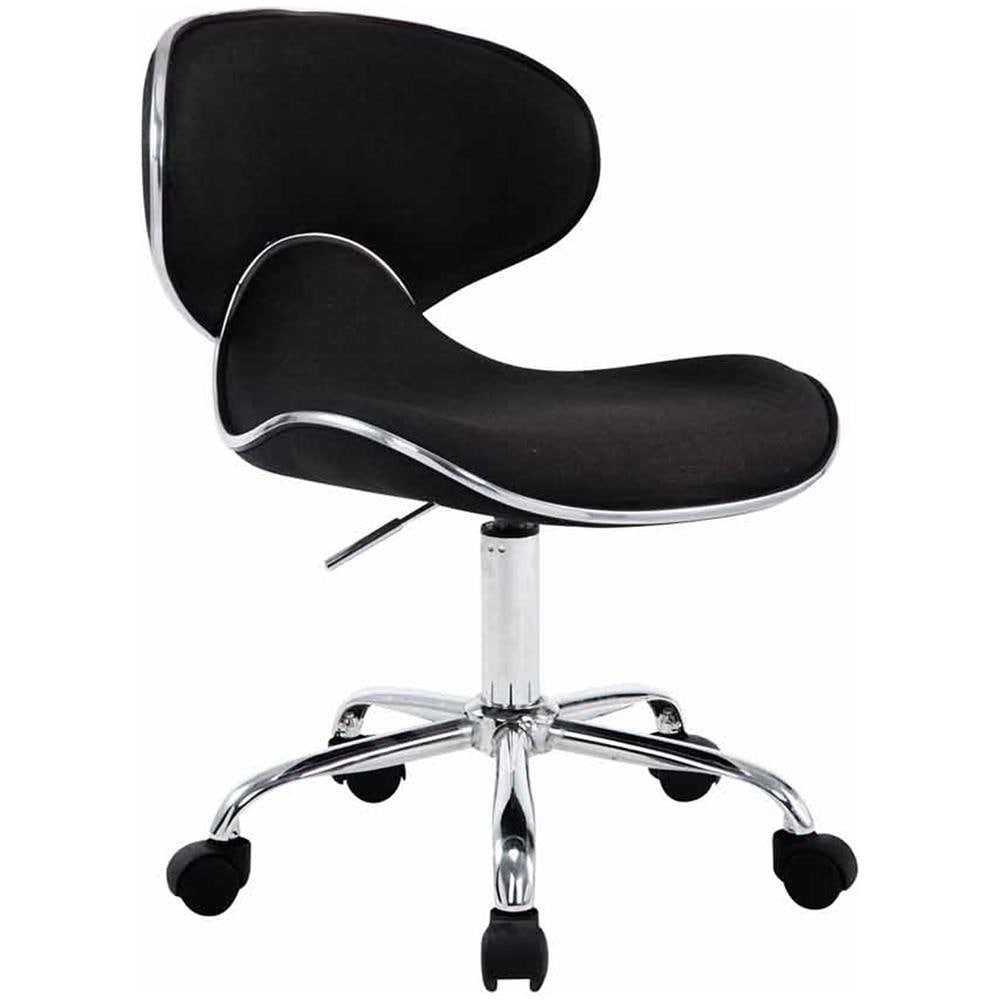 Sedia Sgabello da Lavoro Las Vegas V2 - Sedia con Ruote per Scrivania o Ambulatorio I Poltroncina Pc in Tessuto, Imbottita e Regolabile in Altezza 45-61 cm I Sedia per Studio Design Nero - Foto 1