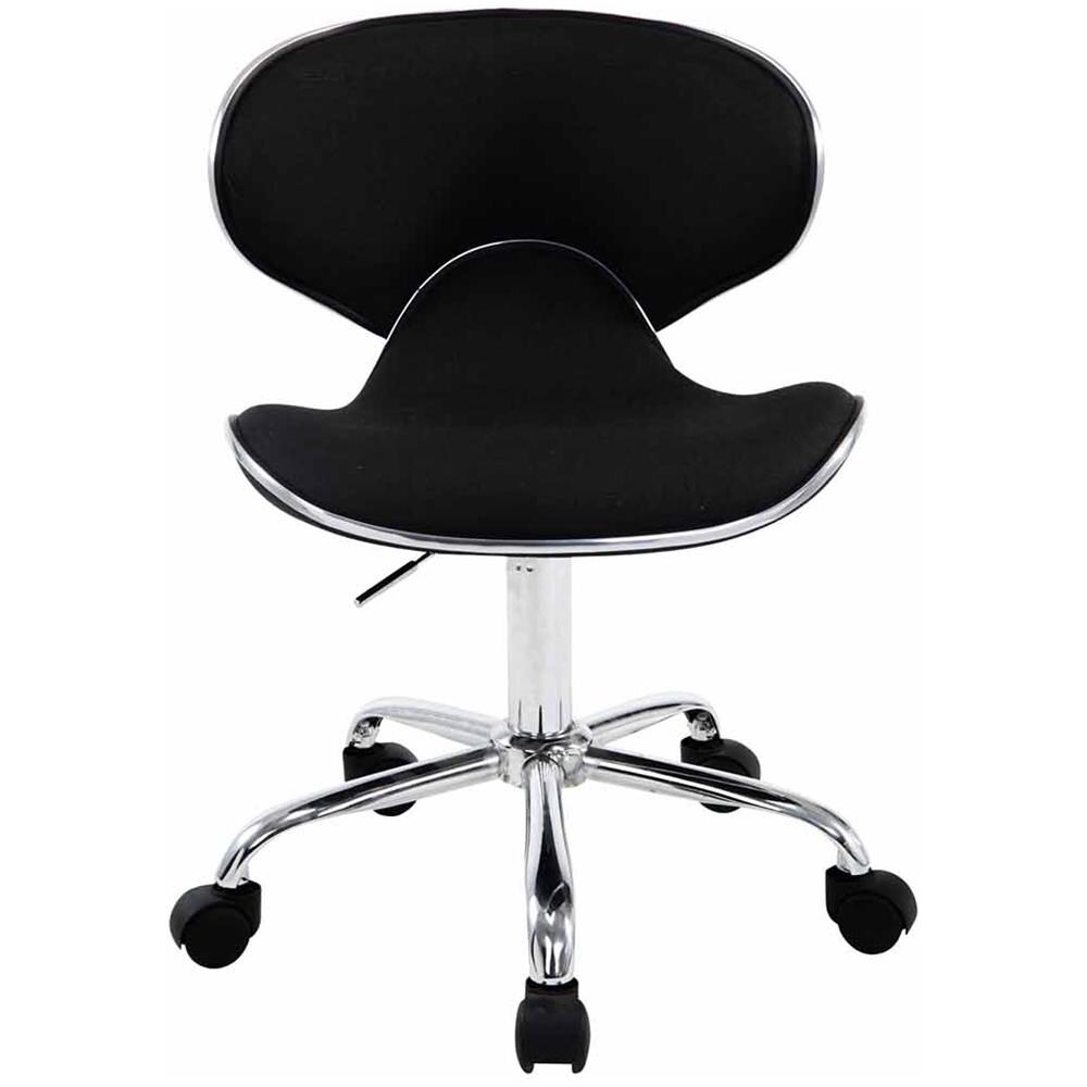 Sedia Sgabello da Lavoro Las Vegas V2 - Sedia con Ruote per Scrivania o Ambulatorio I Poltroncina Pc in Tessuto, Imbottita e Regolabile in Altezza 45-61 cm I Sedia per Studio Design Nero - Foto 2