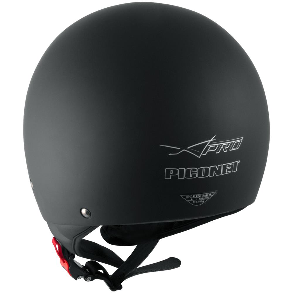 Piconet Casco Jet Frontino Moto Scooter Quad Custom Nero Opaco Ece 22-05 Taglia M - Foto 5