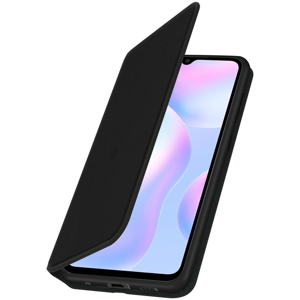 Custodia Per Xiaomi Redmi 9a Copertina Magnetica Portacarte Supporto Nera - Foto 2