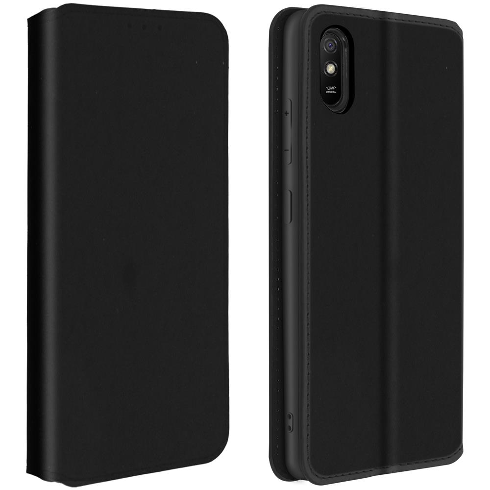 Custodia Per Xiaomi Redmi 9a Copertina Magnetica Portacarte Supporto Nera - Foto 1