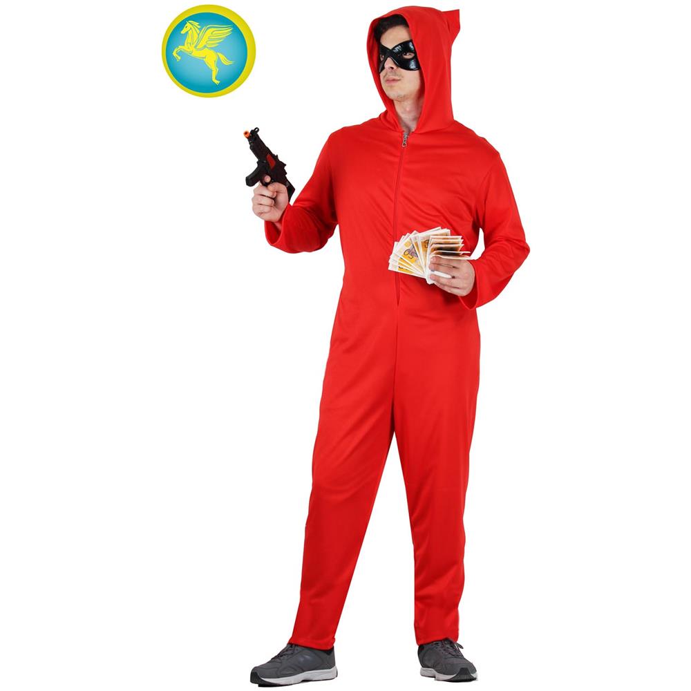 Costume Carnevale Taglia Xl Da Ladro Unisex Vestito Adulto / a Pegasus - Foto 2