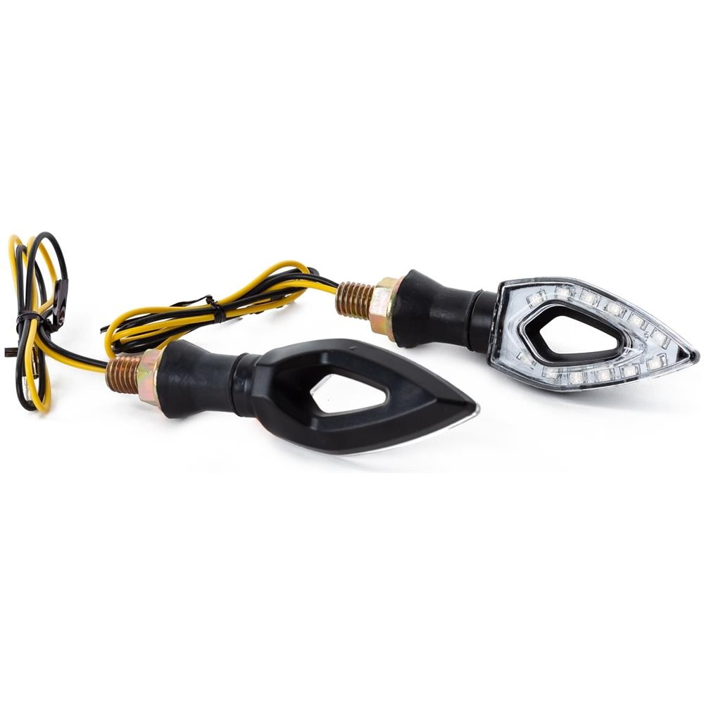 Design Unico Indicatori Frecce Segnalatori Direzione Moto A-pro 12v Nero - Foto 3