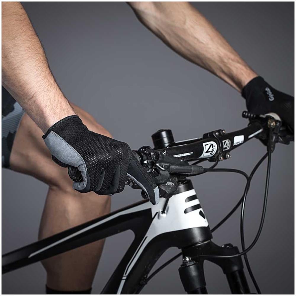 Shark Maschio Nero, Grigio Guanti da ciclismo a dita intere - Foto 3