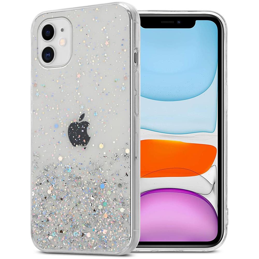 Custodia Compatibile Con Apple Iphone 11 Pro In Trasparente Con Glitter - Coperchio Protettivo In Silicone Tpu Flessibile Con Glitter Scintillanti - Foto 1