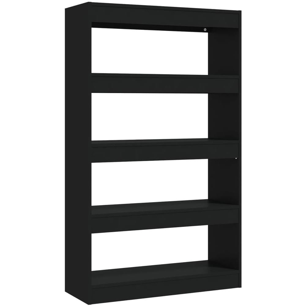 Libreria /Divisorio Nero 80x30x135 cm in Truciolato - Foto 2