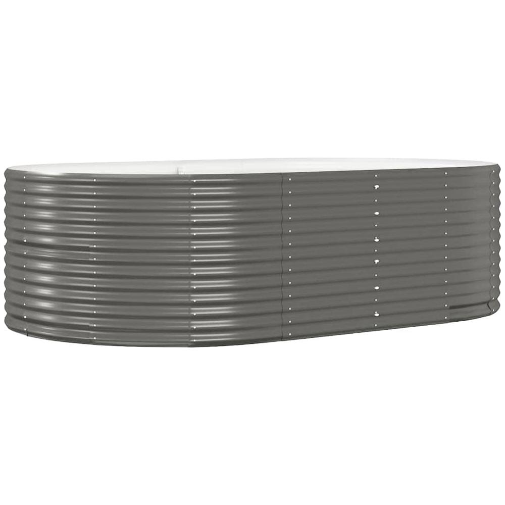 Letto Giardino Acciaio Verniciato Polvere 212x140x68 cm Grigio - Foto 1