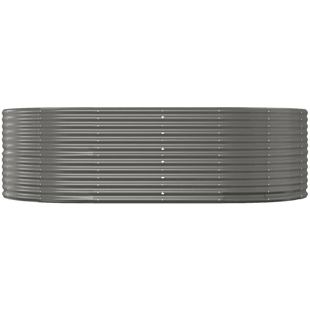 Letto Giardino Acciaio Verniciato Polvere 212x140x68 cm Grigio - Foto 2