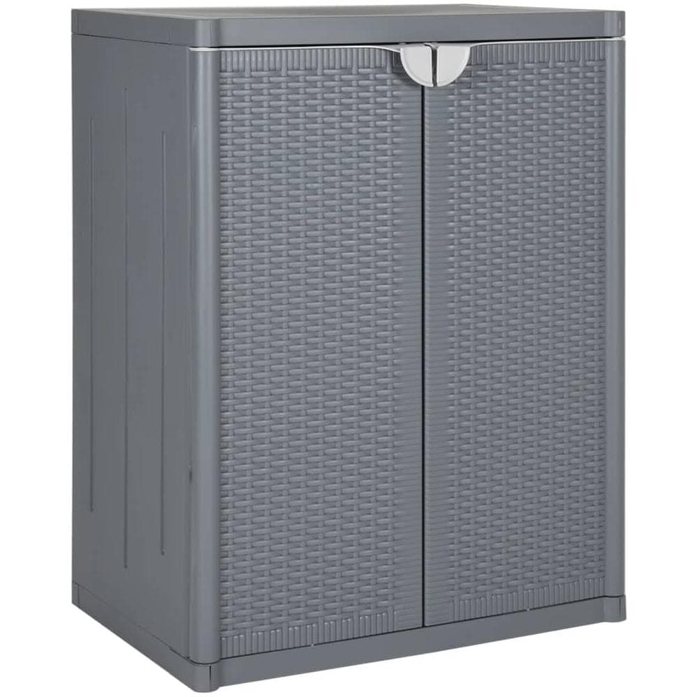 Armadio Da Giardino Grigio 65x45x88 Cm In Rattan Pp - Foto 1