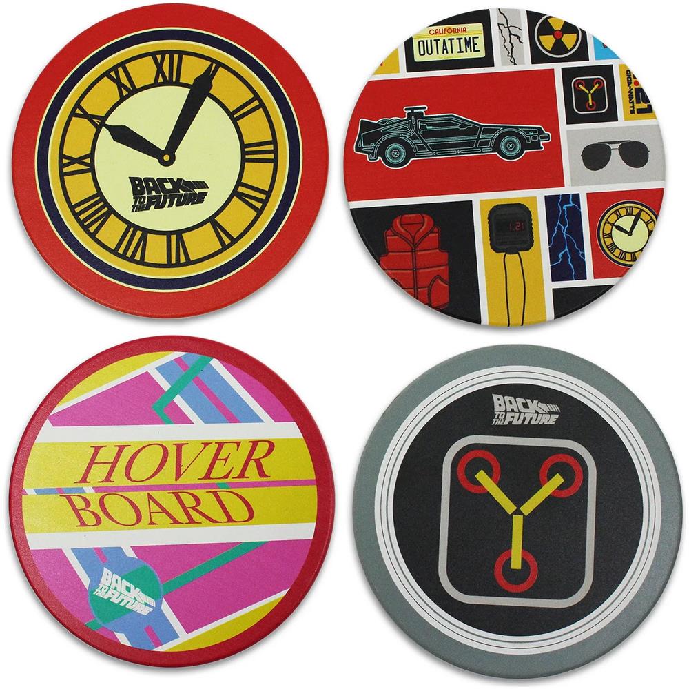 Back To The Future - Set Di 4 Sottobicchieri In Ceramica - Foto 2