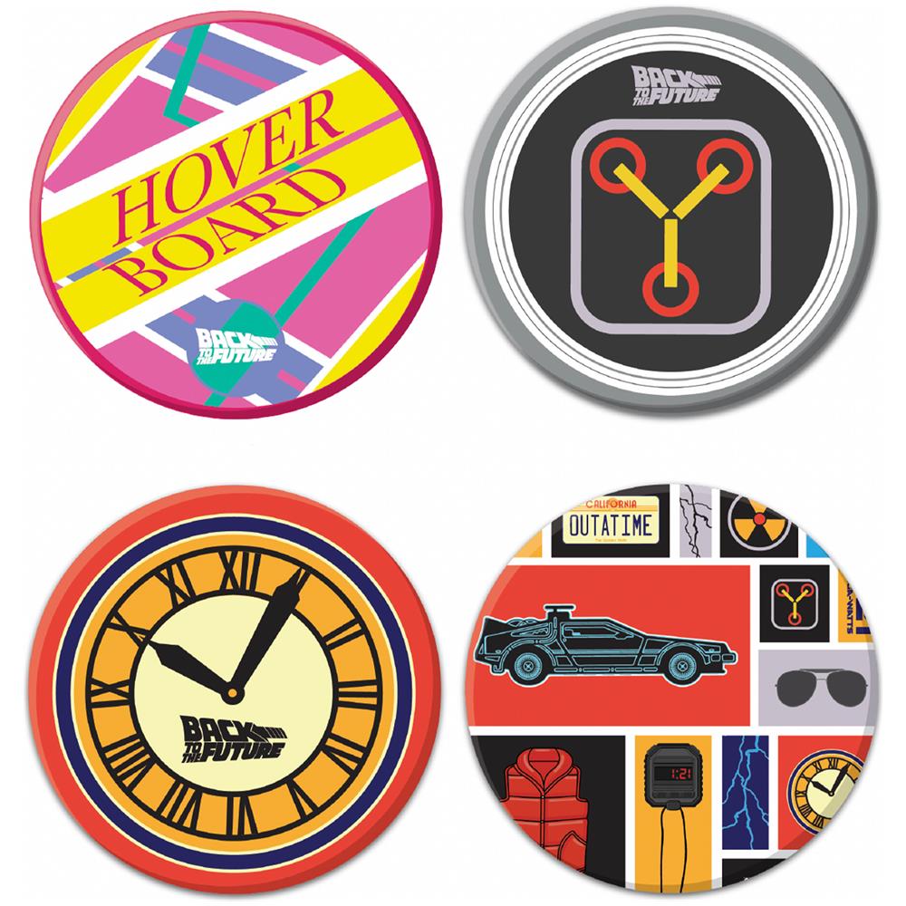 Back To The Future - Set Di 4 Sottobicchieri In Ceramica - Foto 1