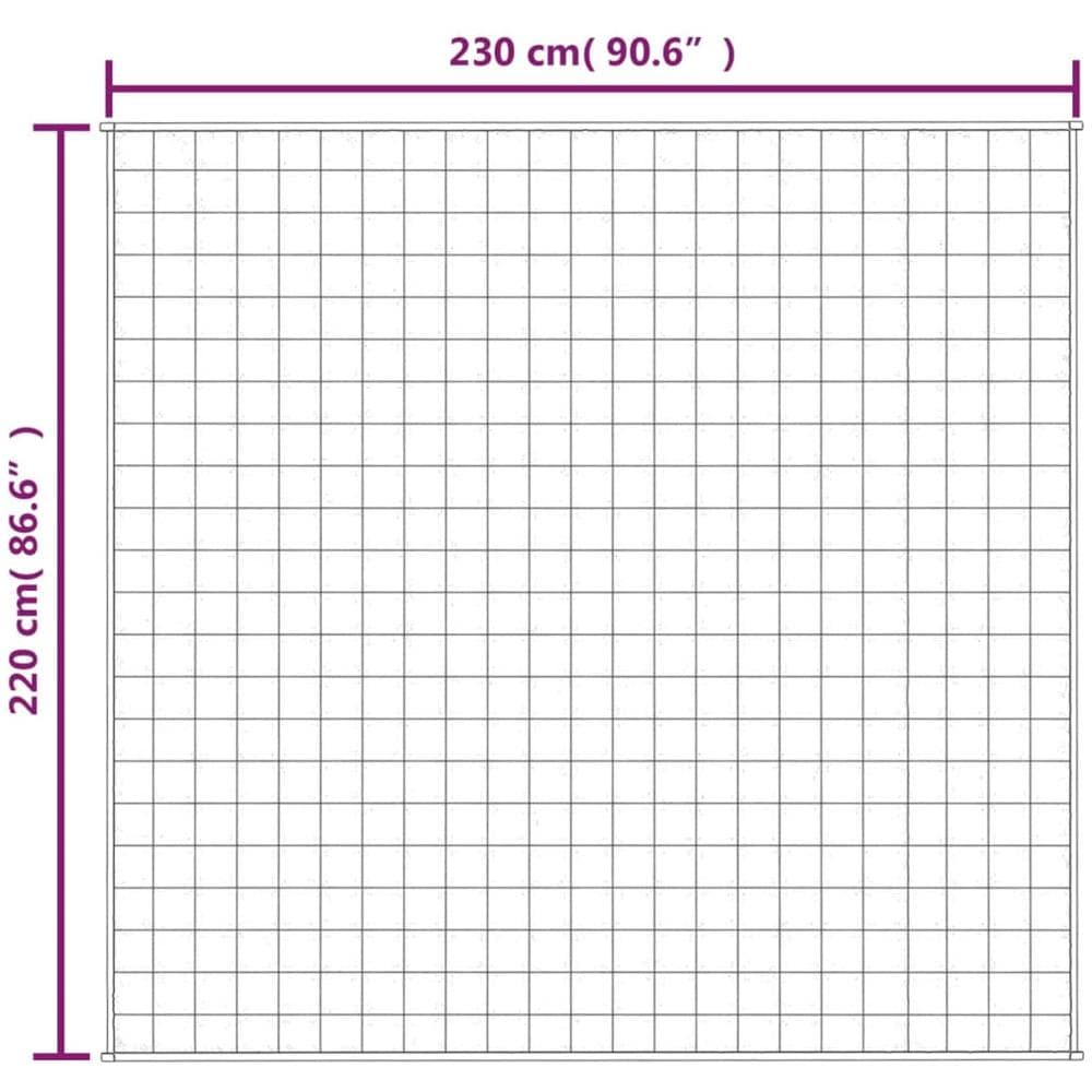 Coperta Ponderata Crema Chiaro 220x230 Cm 15 Kg Tessuto - Foto 3