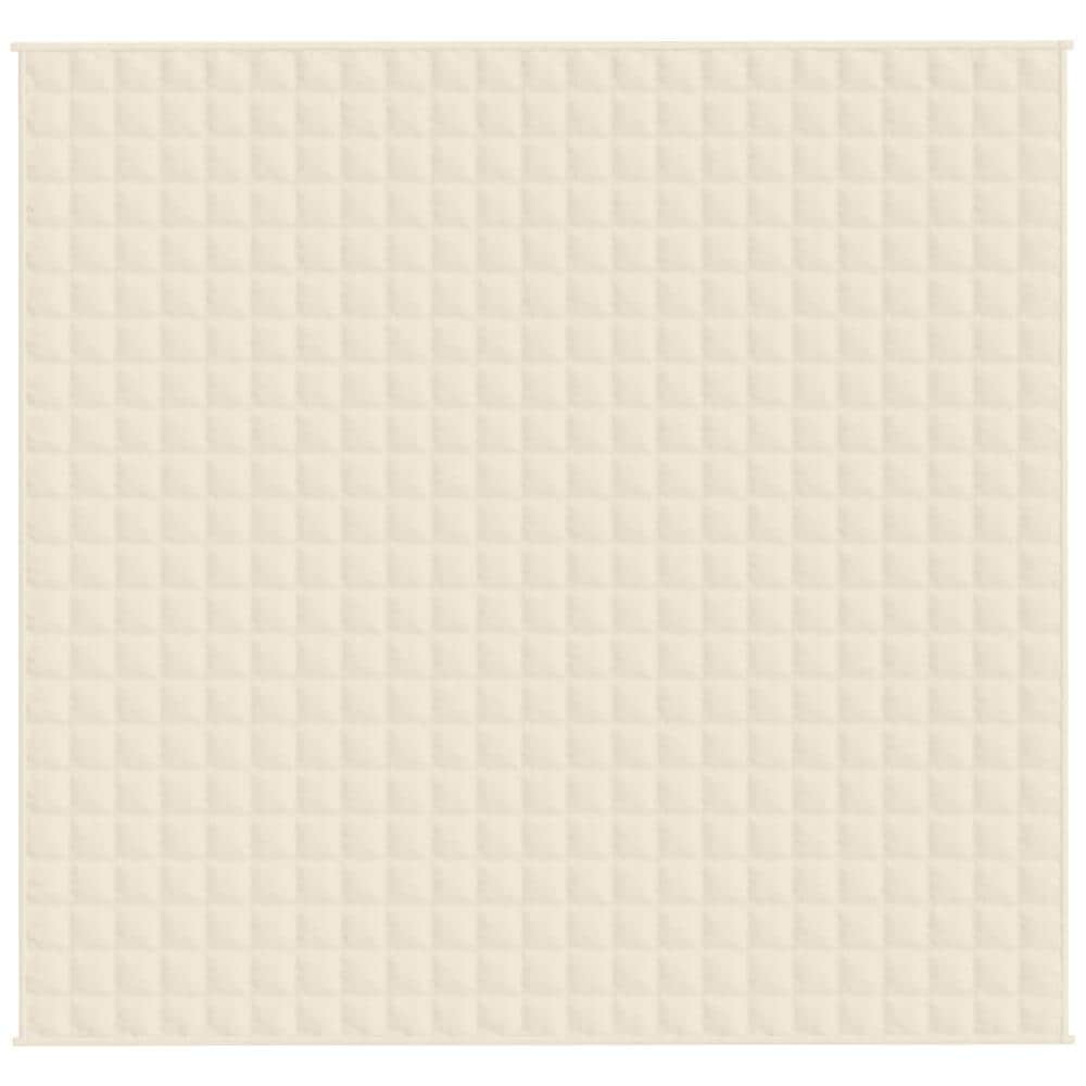 Coperta Ponderata Crema Chiaro 220x230 Cm 15 Kg Tessuto - Foto 2