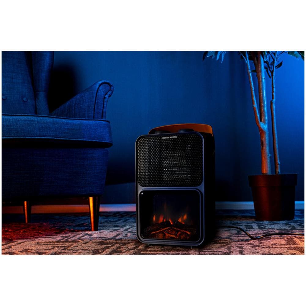 INN-582 Termoventilatore con Oscillazione Potenza 1200 W Effetto Caminetto Colore Blu - Foto 2