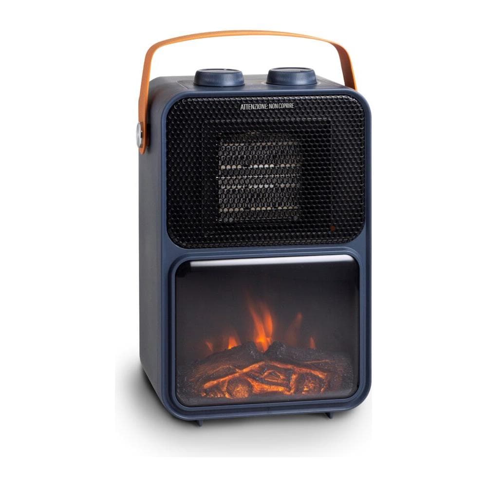 INN-582 Termoventilatore con Oscillazione Potenza 1200 W Effetto Caminetto Colore Blu - Foto 1