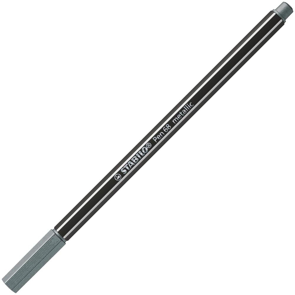 Pen 68 metallic - Pennarello Premium Metallizzato - Confezione da 10 - colore Argento - Foto 2