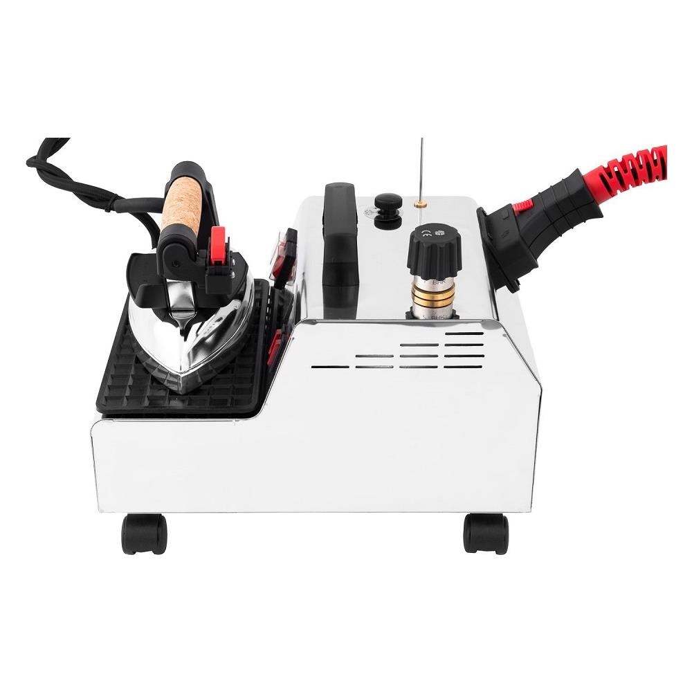 Ferro Da Stiro E Spazzola A Vapore Professionali Con Caldaia In Rame A Risparmio Energetico E Resistenza Anticalcare Ricarica Semicontinua Vapore Secco Stiro Verticale Regolazione Getto Di Vapore Munito Di Piedini E Ruote Gv05 Inox - Foto 2