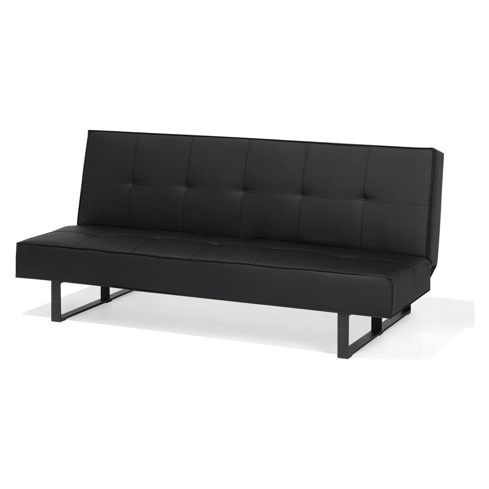 Divano Letto In Pelle Sintetica Nera Derby Piccolo - Foto 2