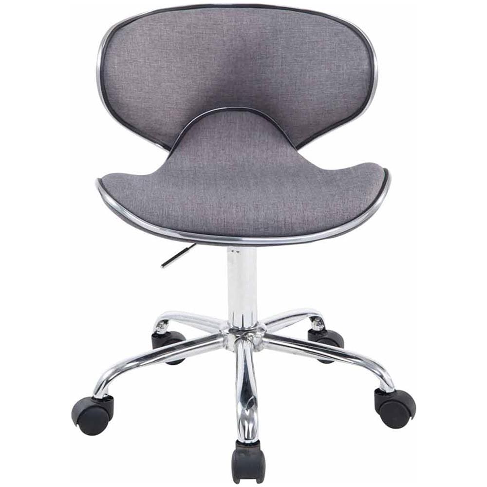 Sedia Sgabello da Lavoro Las Vegas V2 - Sedia con Ruote per Scrivania o Ambulatorio I Poltroncina Pc in Tessuto, Imbottita e Regolabile in Altezza 45-61 cm I Sedia per Studio Design Grigio - Foto 2