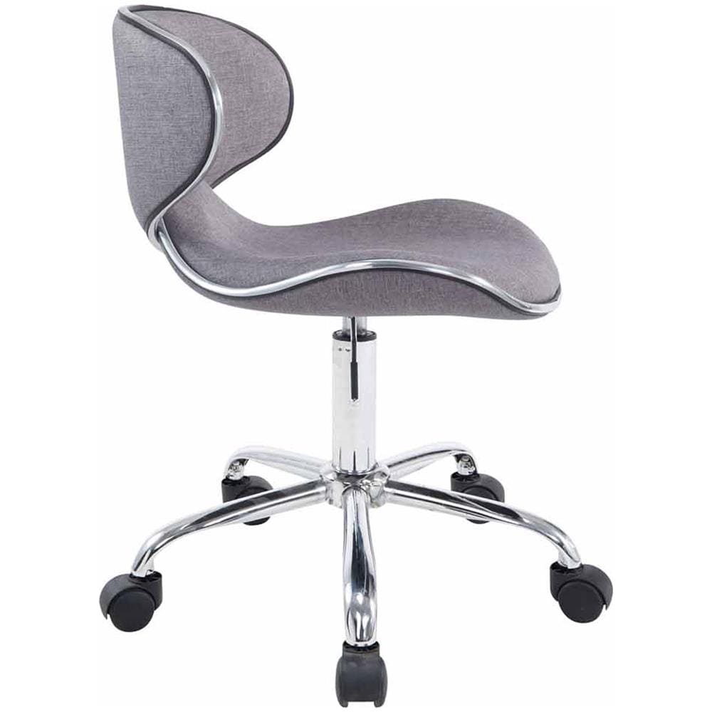 Sedia Sgabello da Lavoro Las Vegas V2 - Sedia con Ruote per Scrivania o Ambulatorio I Poltroncina Pc in Tessuto, Imbottita e Regolabile in Altezza 45-61 cm I Sedia per Studio Design Grigio - Foto 3