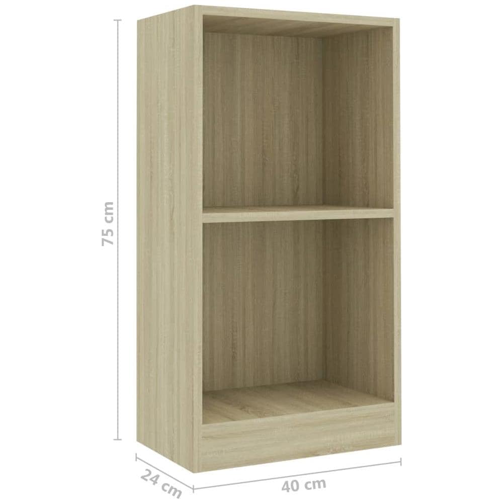 Libreria Rovere Sonoma 40x24x75 Cm In Truciolato - Foto 6