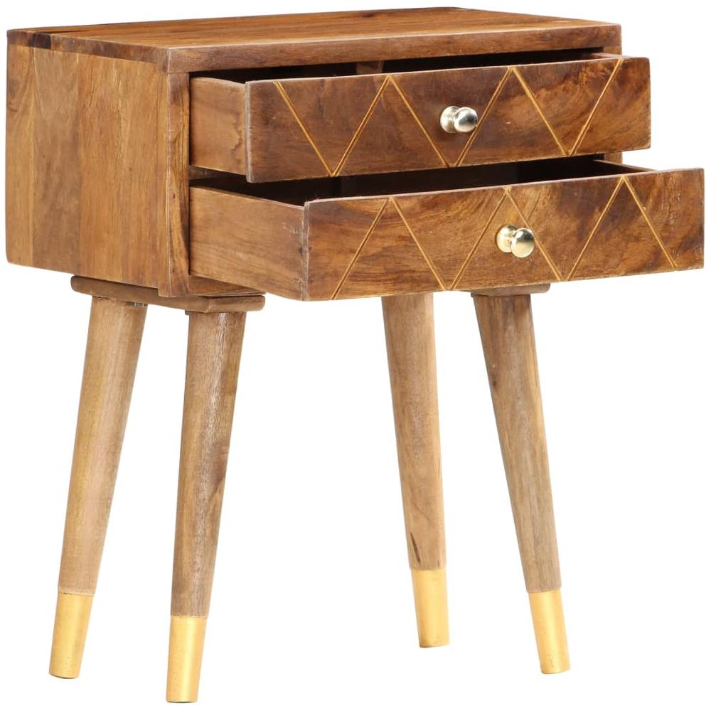 Comodino 40x30x58 Cm In Legno Massello Di Mango - Foto 2