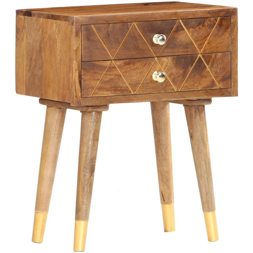 Comodino 40x30x58 Cm In Legno Massello Di Mango - Foto 11