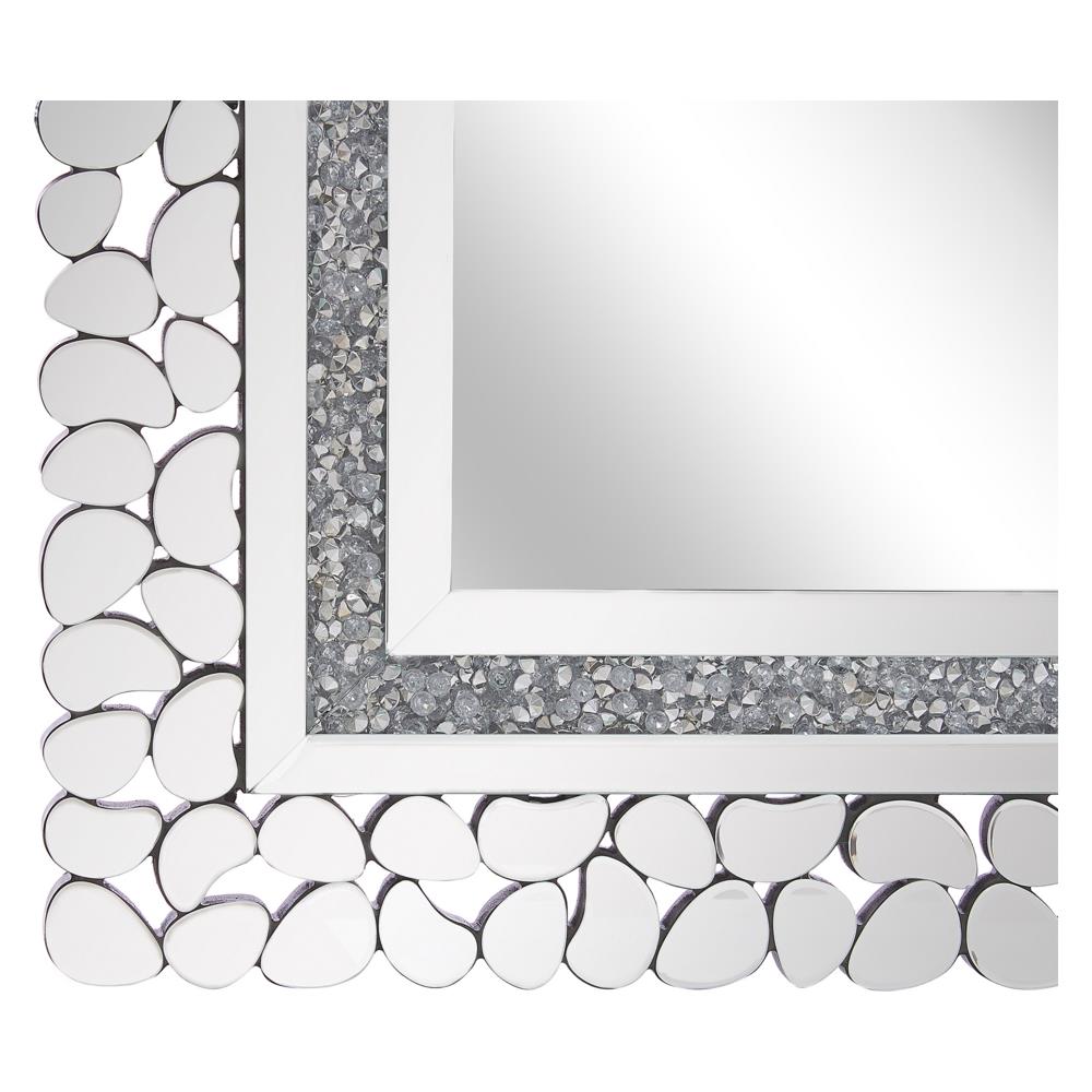 Specchio Da Parete Argento 60 X 90 Cm Pabu - Foto 2