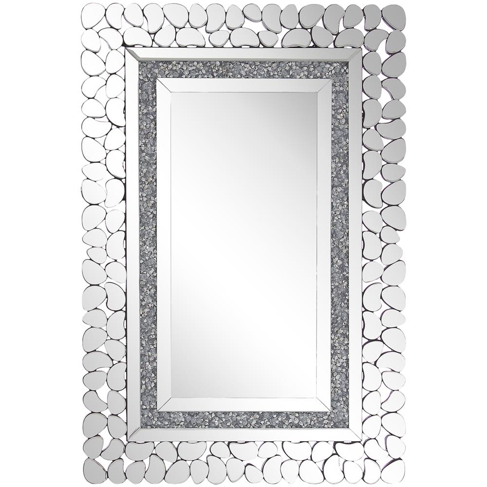 Specchio Da Parete Argento 60 X 90 Cm Pabu - Foto 1