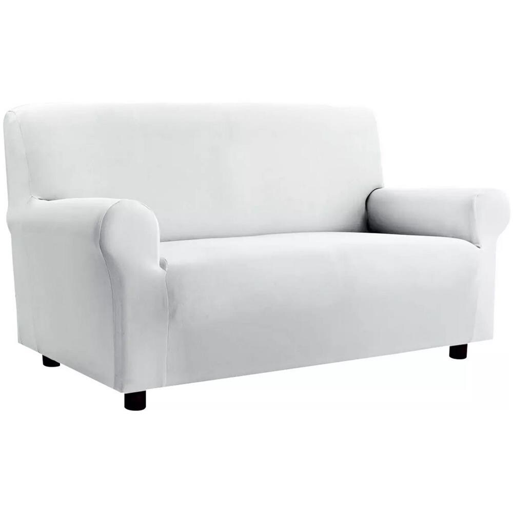 Copridivano Elasticizzato Antimacchia Modello Zeno Colore Bianco 4 Posti Bianco - Foto 1