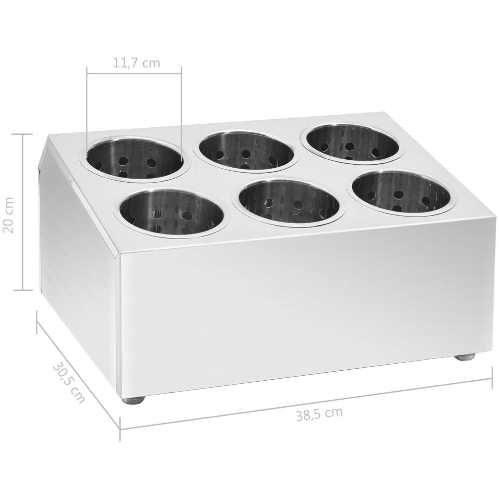 Portaposate Con 6 Inserti Quadrato In Acciaio Inox - Foto 13
